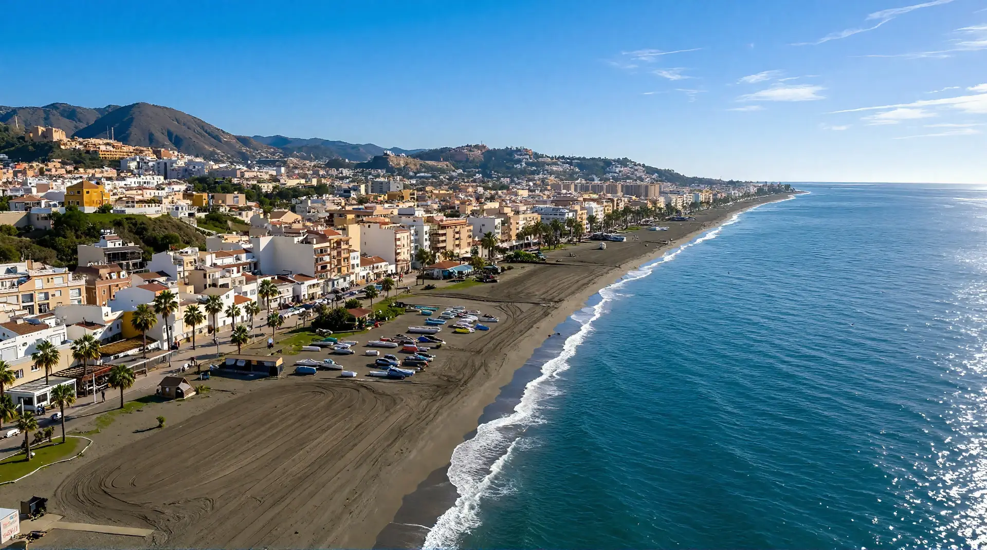 Villa and coastline