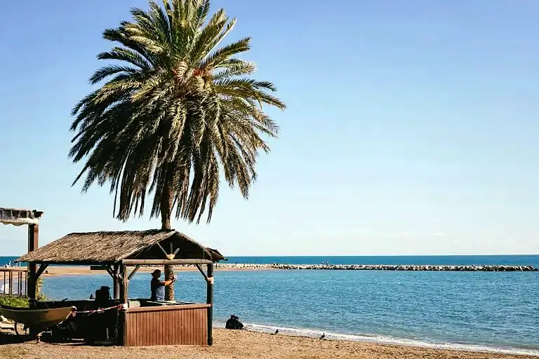 Pedregalejo beach and the Málaga coastline